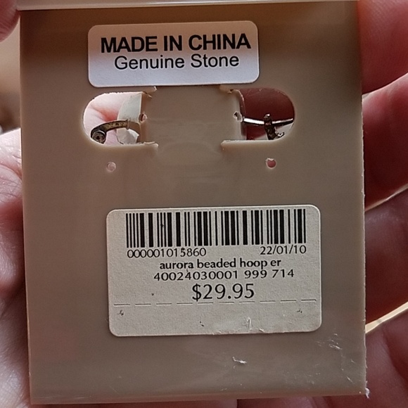 Aurora beaded hoops - Picture 2 of 3